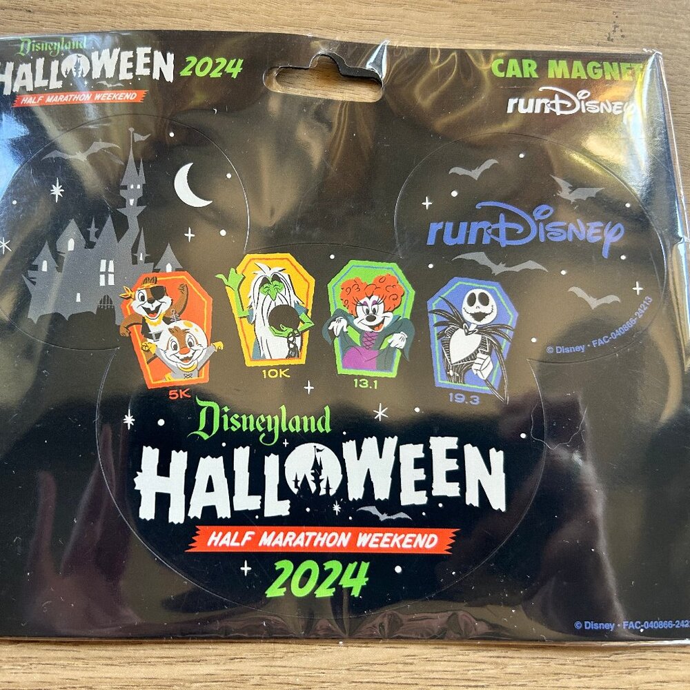 runDisney 2024 Halloween Half Marathon Weekend Car Magnet